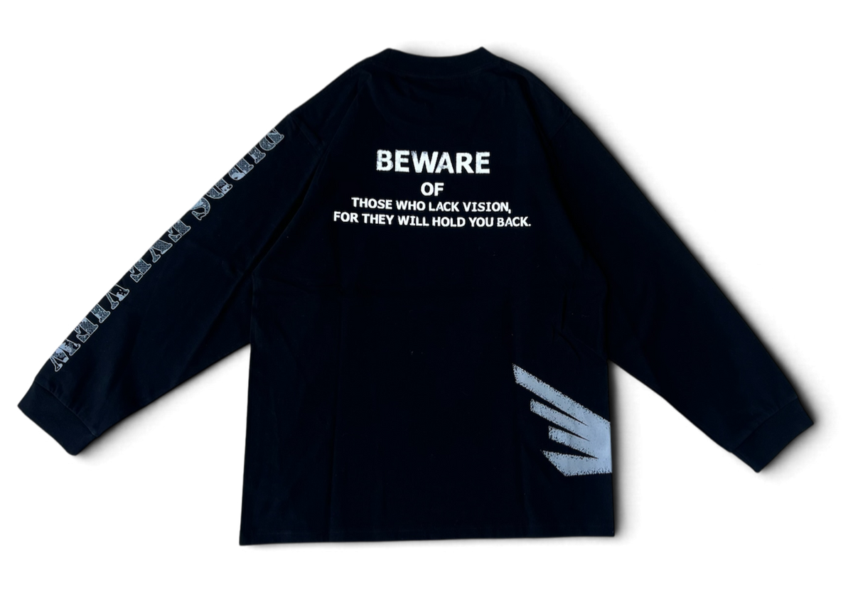 “VISION” Black Long Sleeve Tee