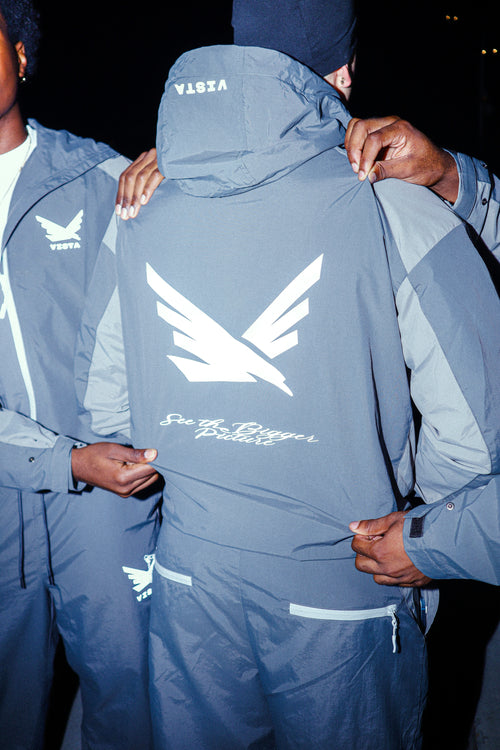 Asphalt Grey Lightweight Windbreaker Jacket V1
