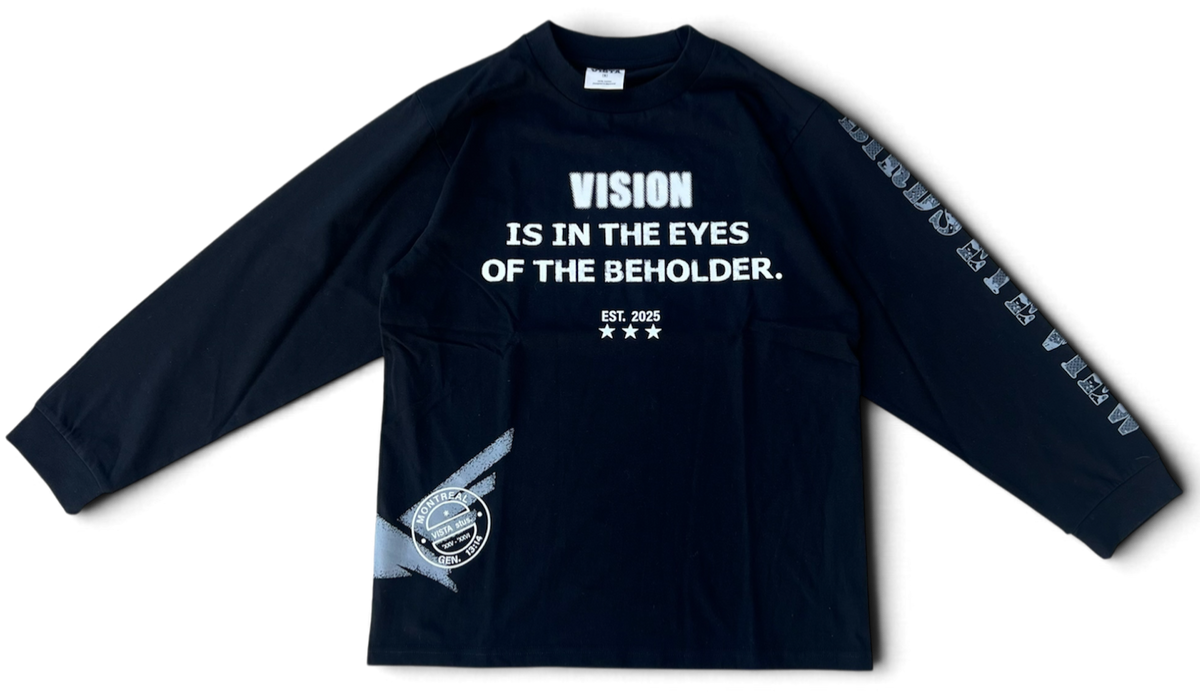 “VISION” Black Long Sleeve Tee