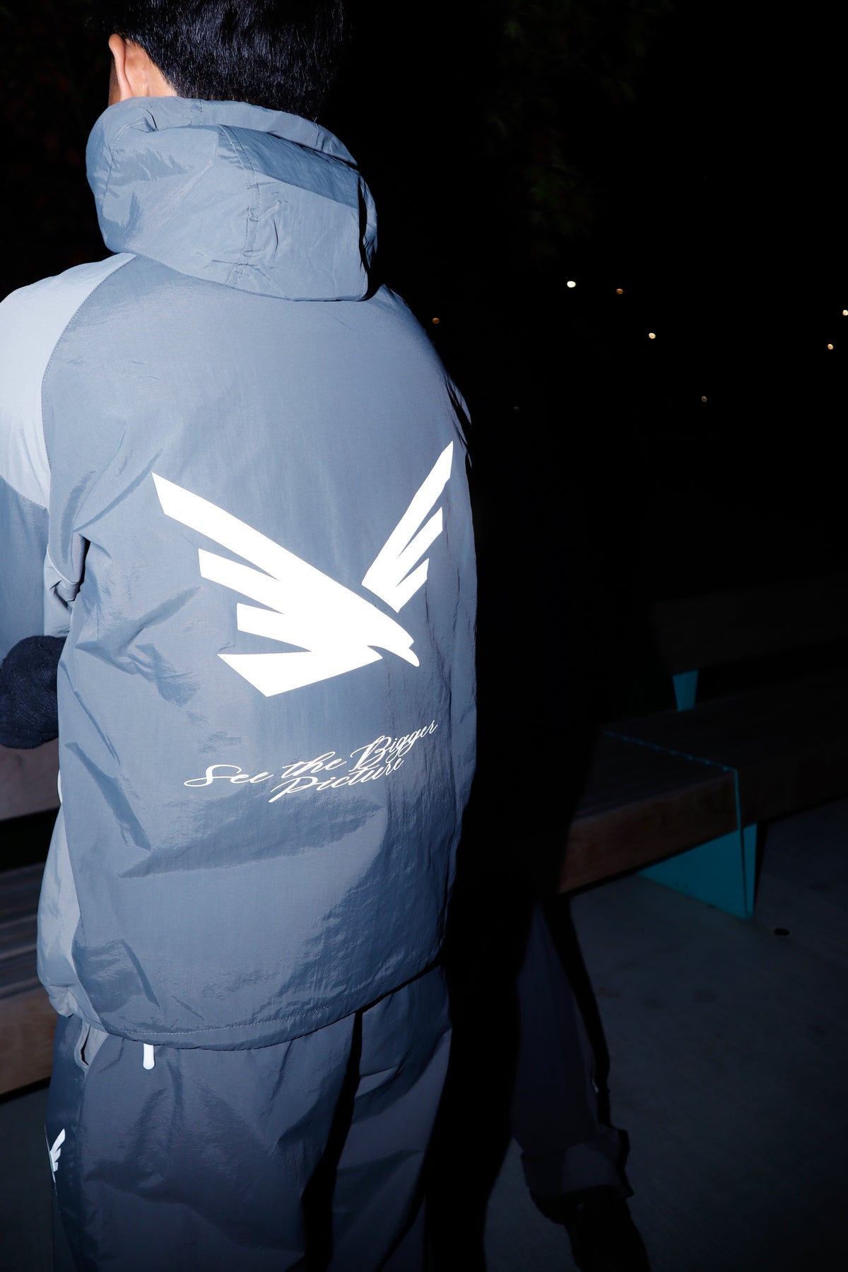 Asphalt Grey Lightweight Windbreaker Jacket V1