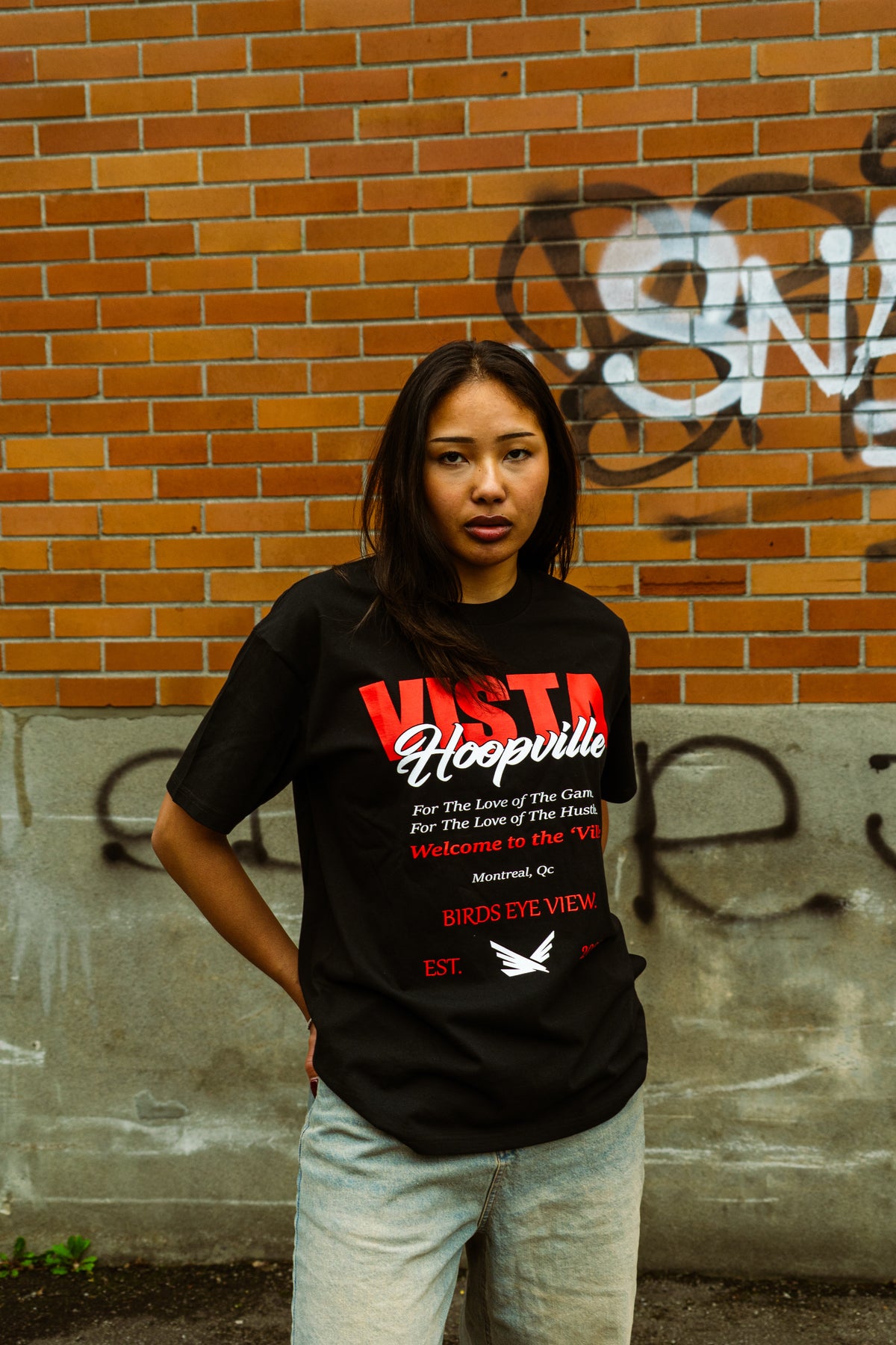 VISTA x Hoopville T-shirts (Black)