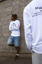 “VISION” White Long Sleeve Tee