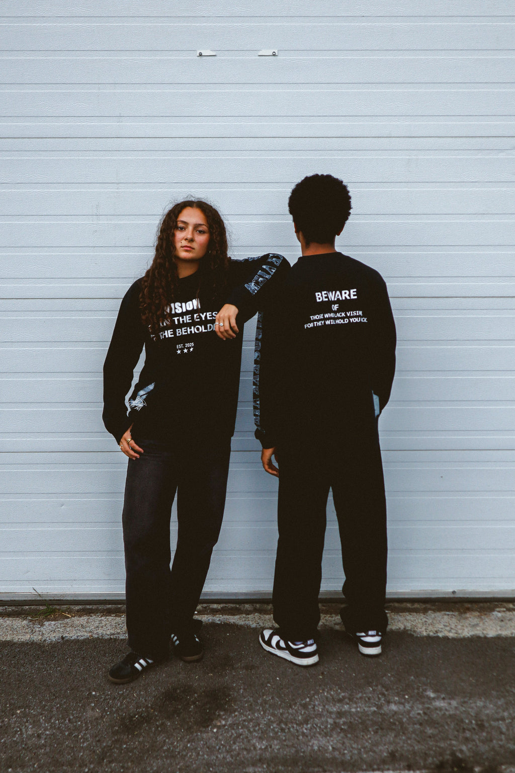 “VISION” Black Long Sleeve Tee